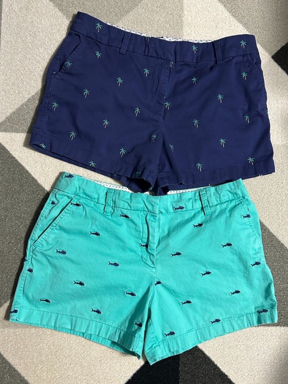 Cambridge Dry Goods ⭐️BUNDLE OF 2⭐️ Embroidered Chino Shorts Women's Size 8
